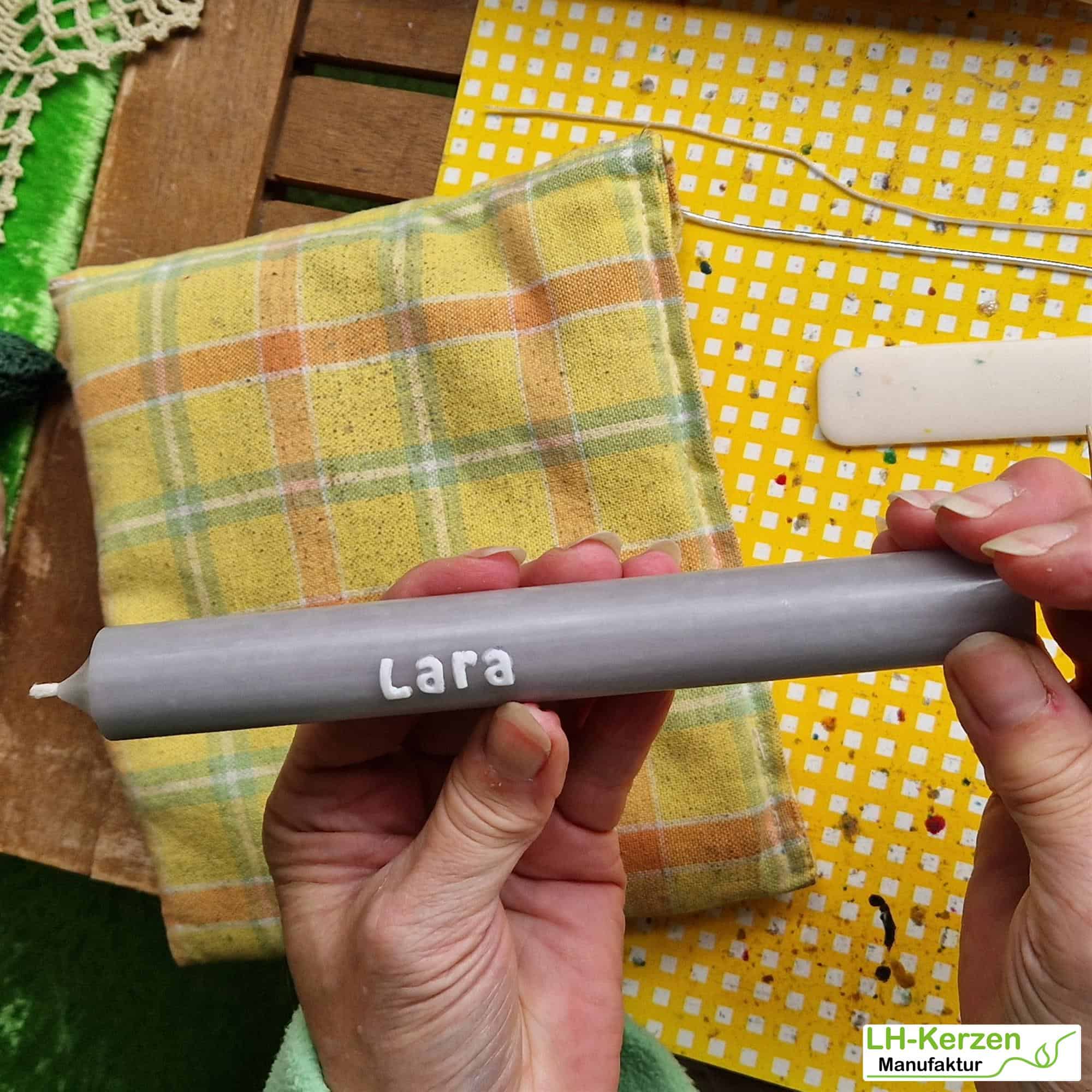 Kerzenbeschriftung Beschriftete Kerze